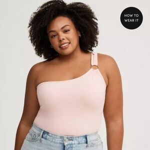 Torrid Pink Foxy One-Shoulder O-Ring Tank